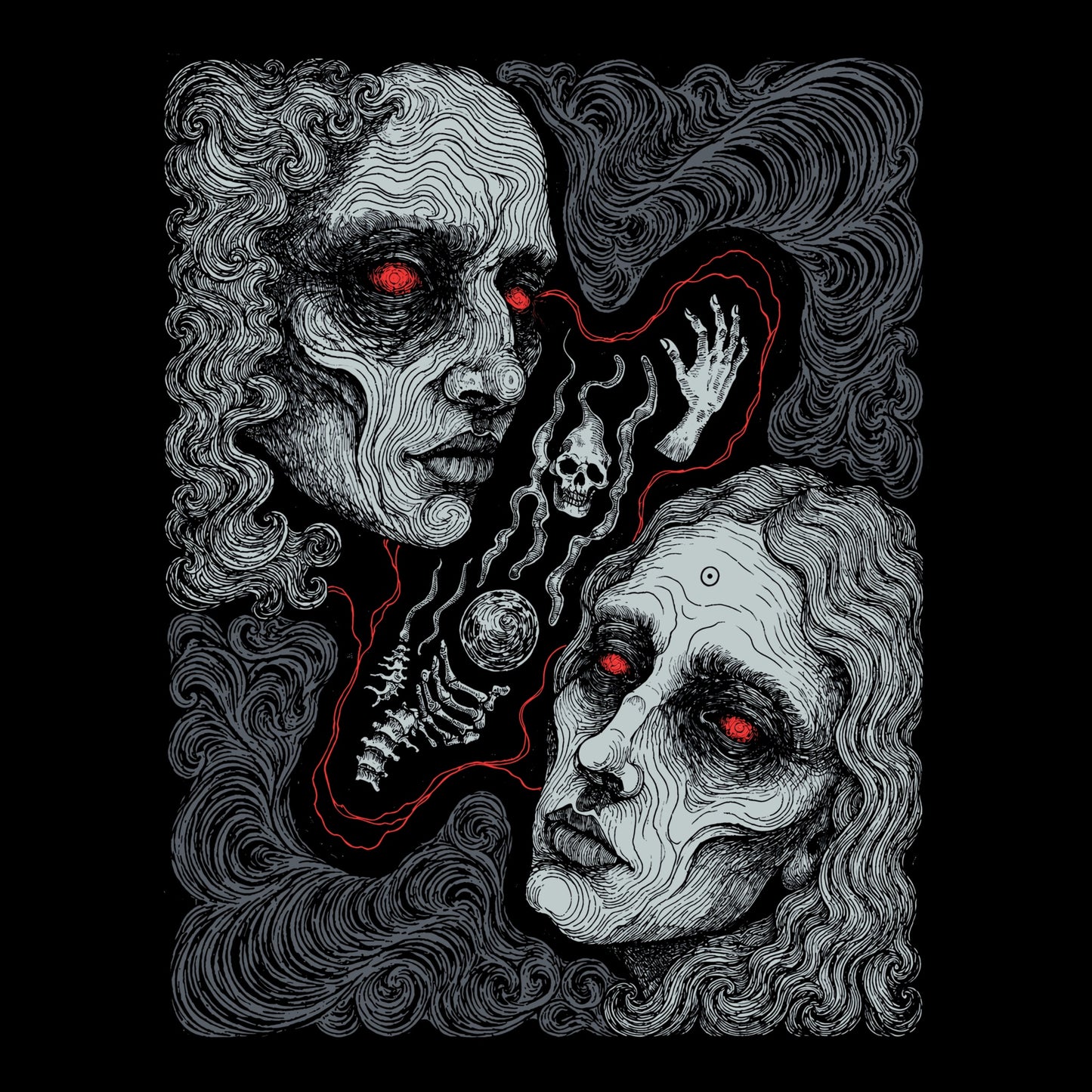 Eternal Faces Tee Black Design
