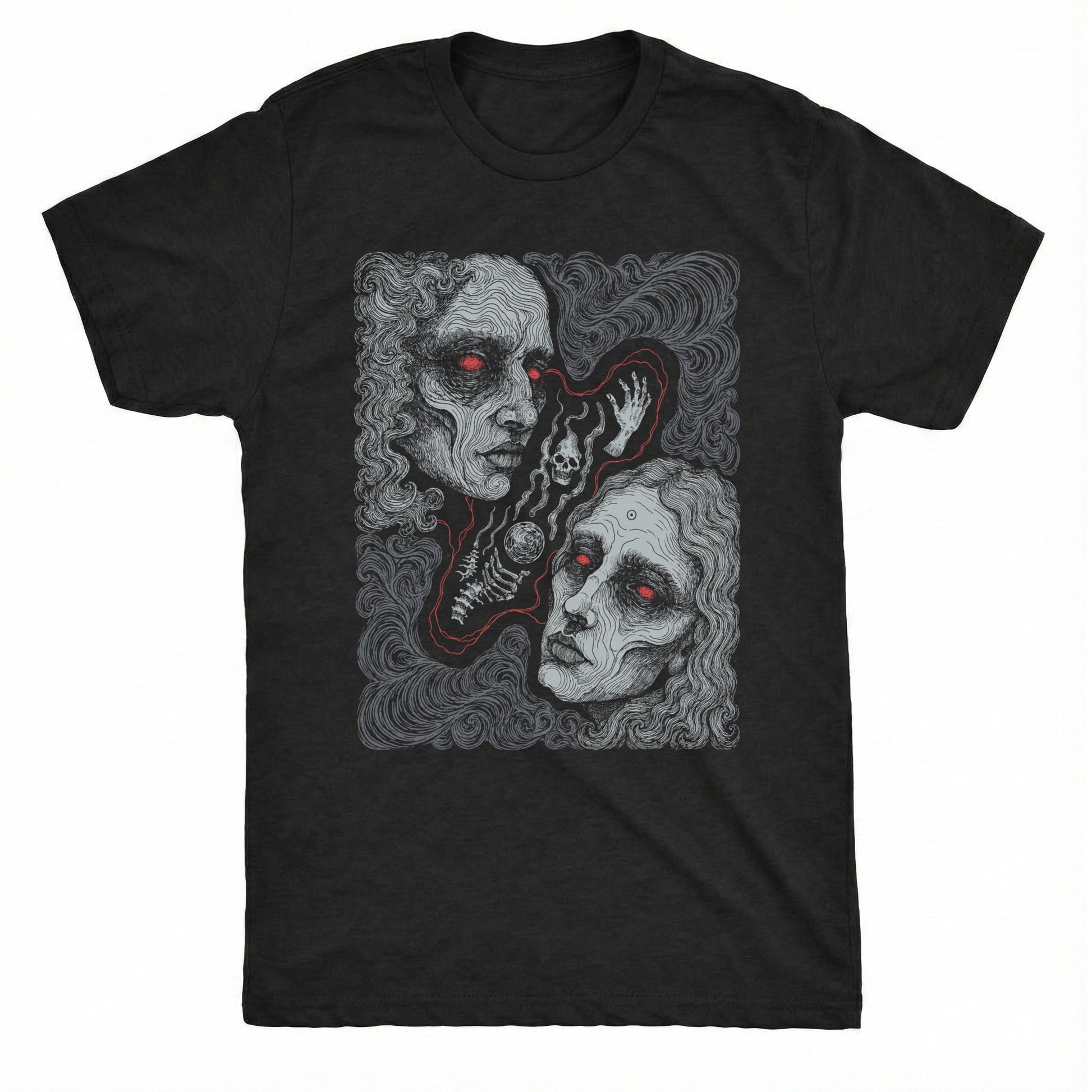 Eternal Faces Tee Black Mockup