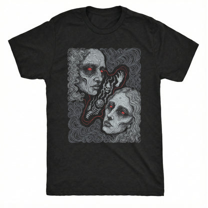 Eternal Faces Tee Black Mockup