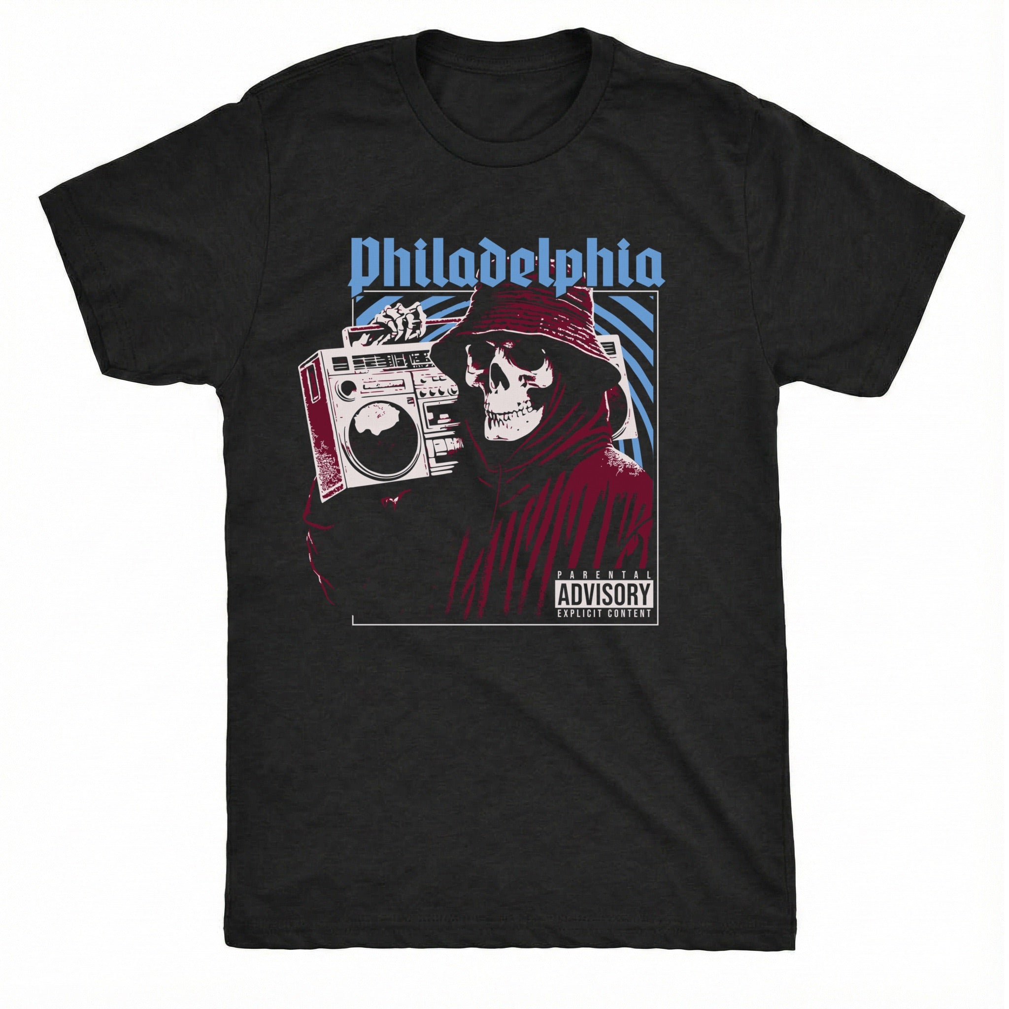 Explicit Philly Tee Black Mockup