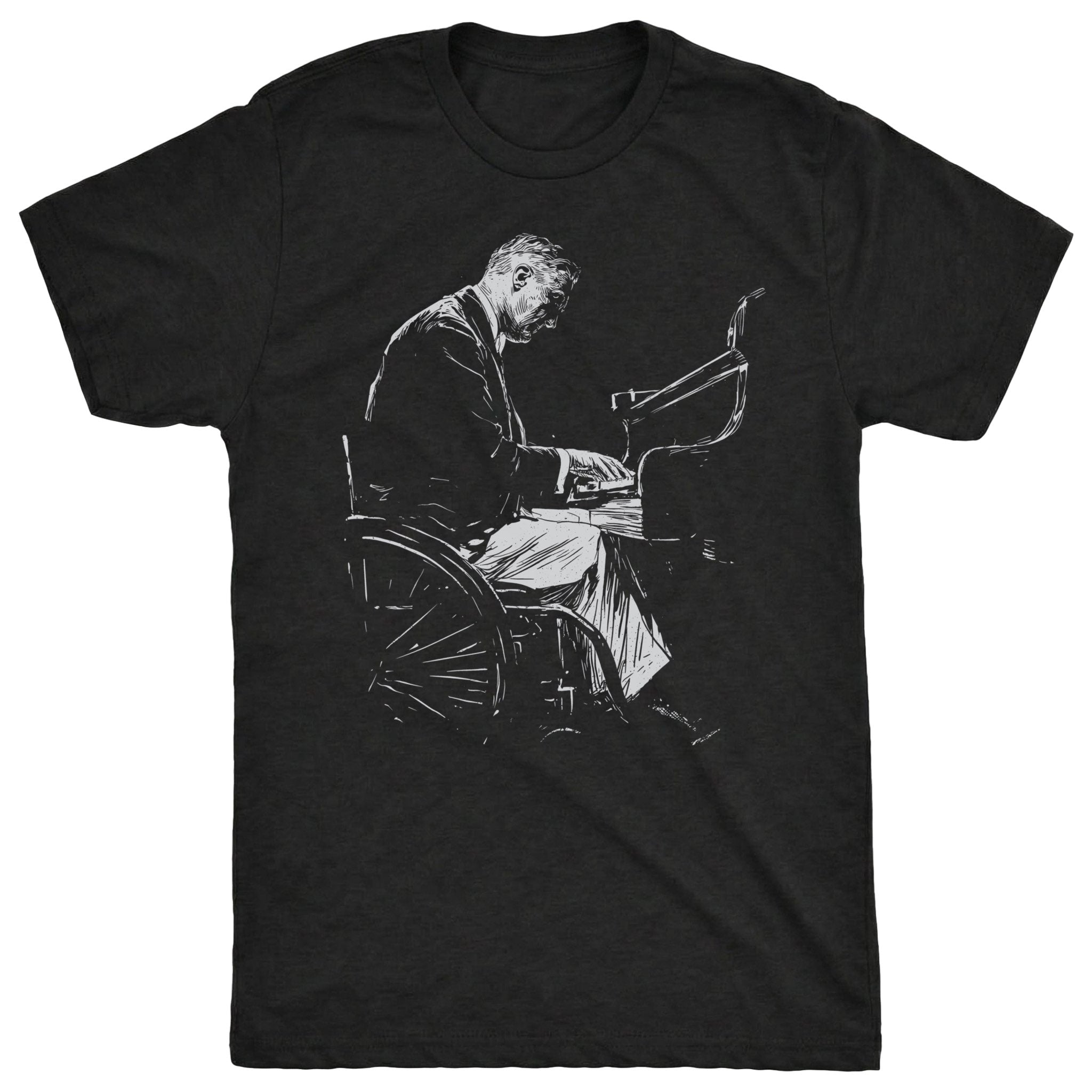 FDR Piano Tee Black Mockup