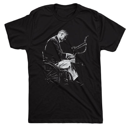 FDR Piano Tee Black Mockup