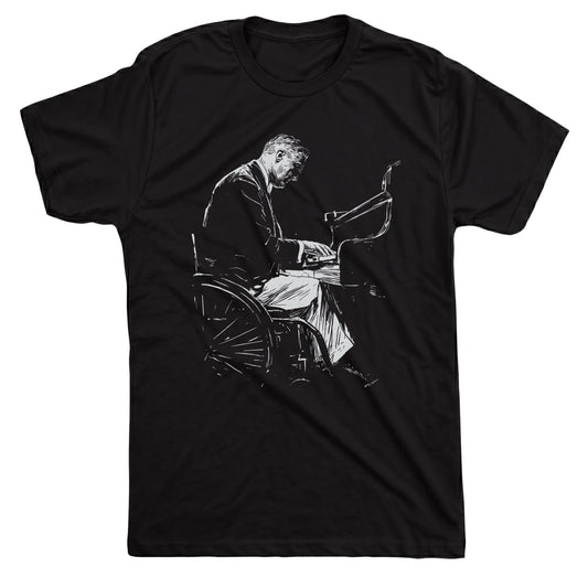 FDR Piano Tee Black Mockup