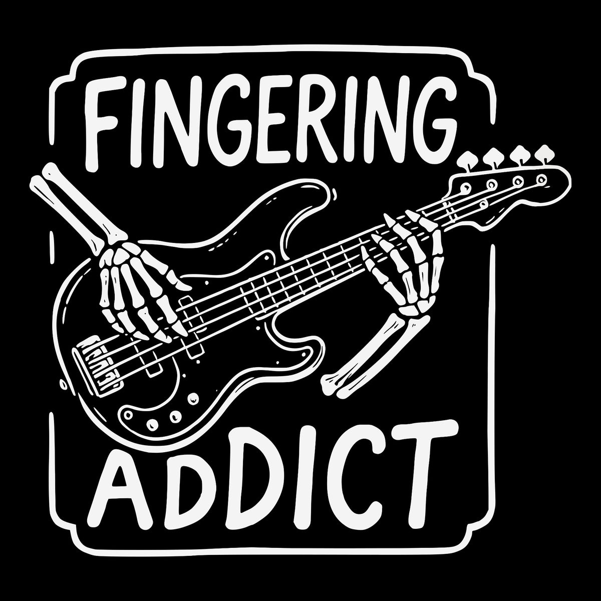 Finger Addict Tee Black Design