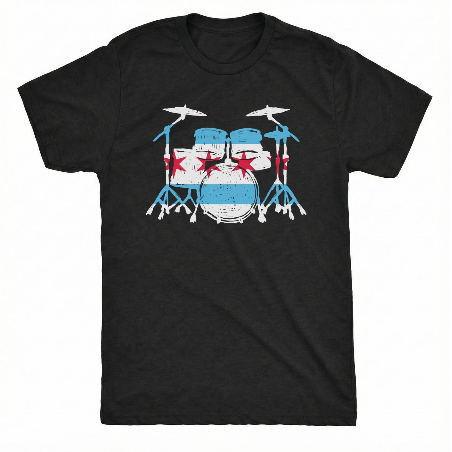 Flag Drumset Tee | Classic Tee Black