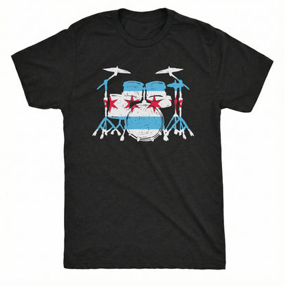 Flag Drumset Tee | Classic Tee Black