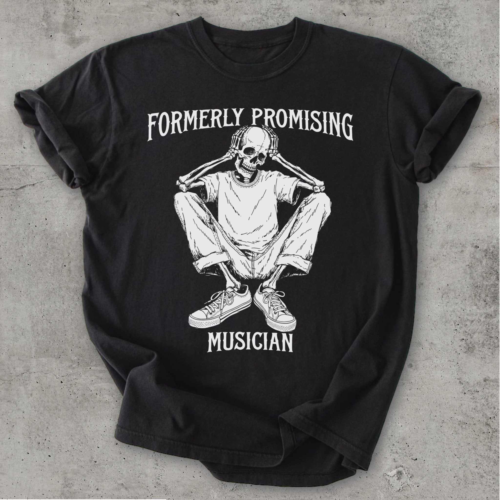 Former Musician Tee Black Mockup