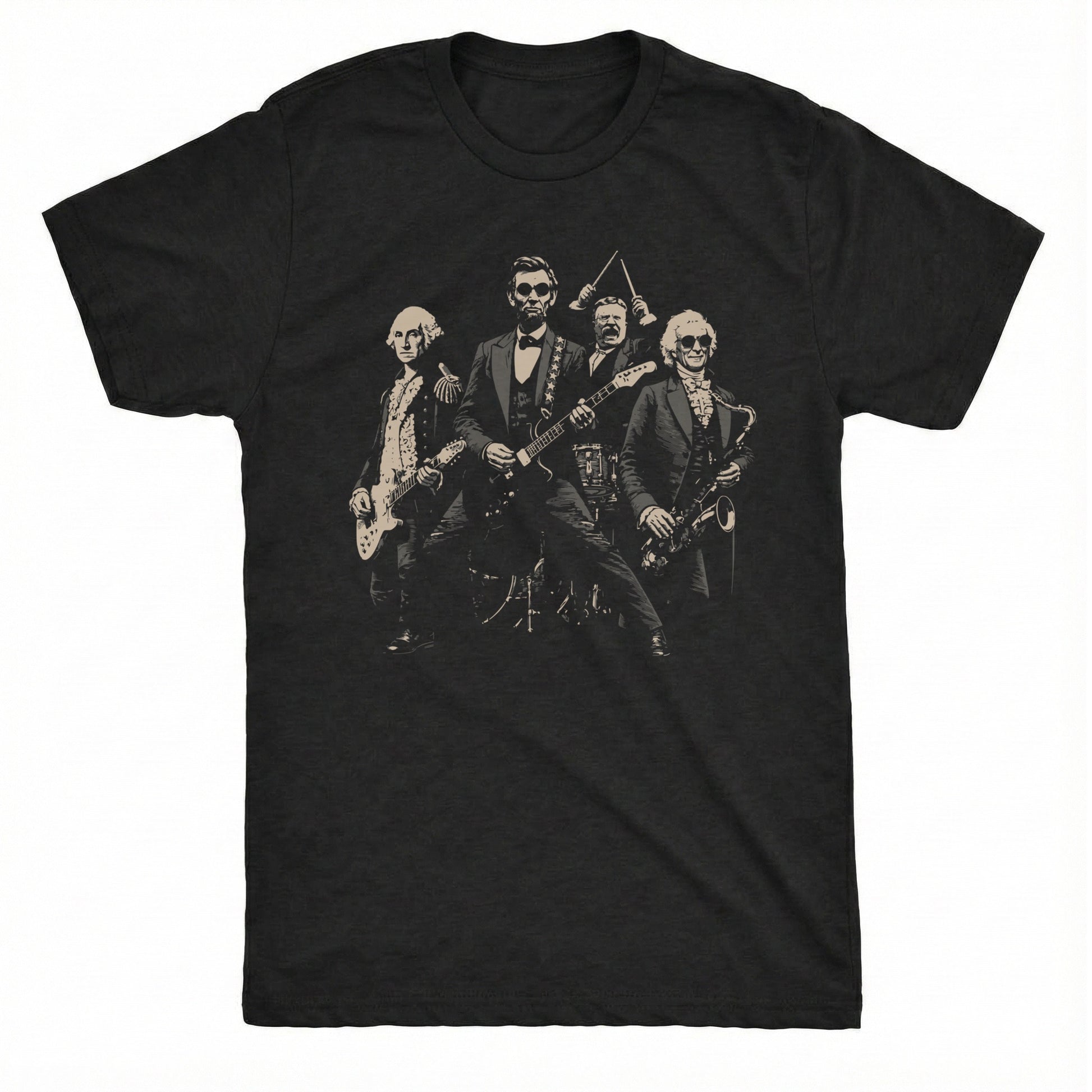 Founding Fathers Tee Black Mockup