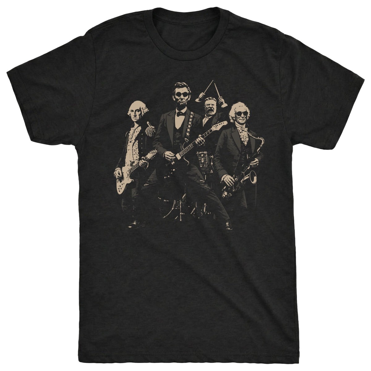 Founding Fathers Tee Black Mockup