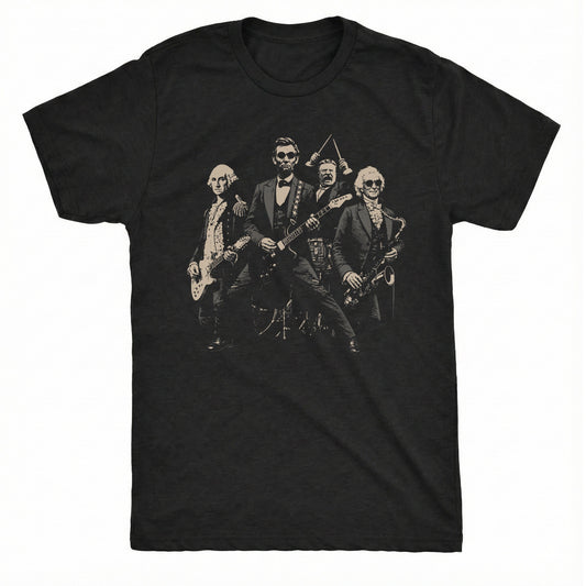 Founding Fathers Tee Black Mockup