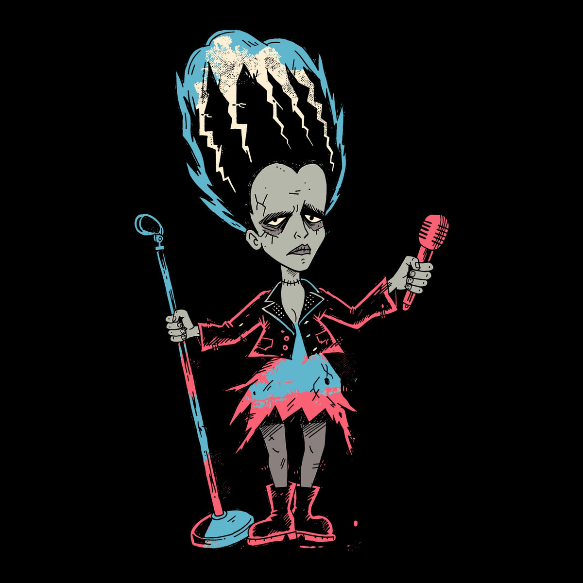 Frankie's Bride Tee Black Design