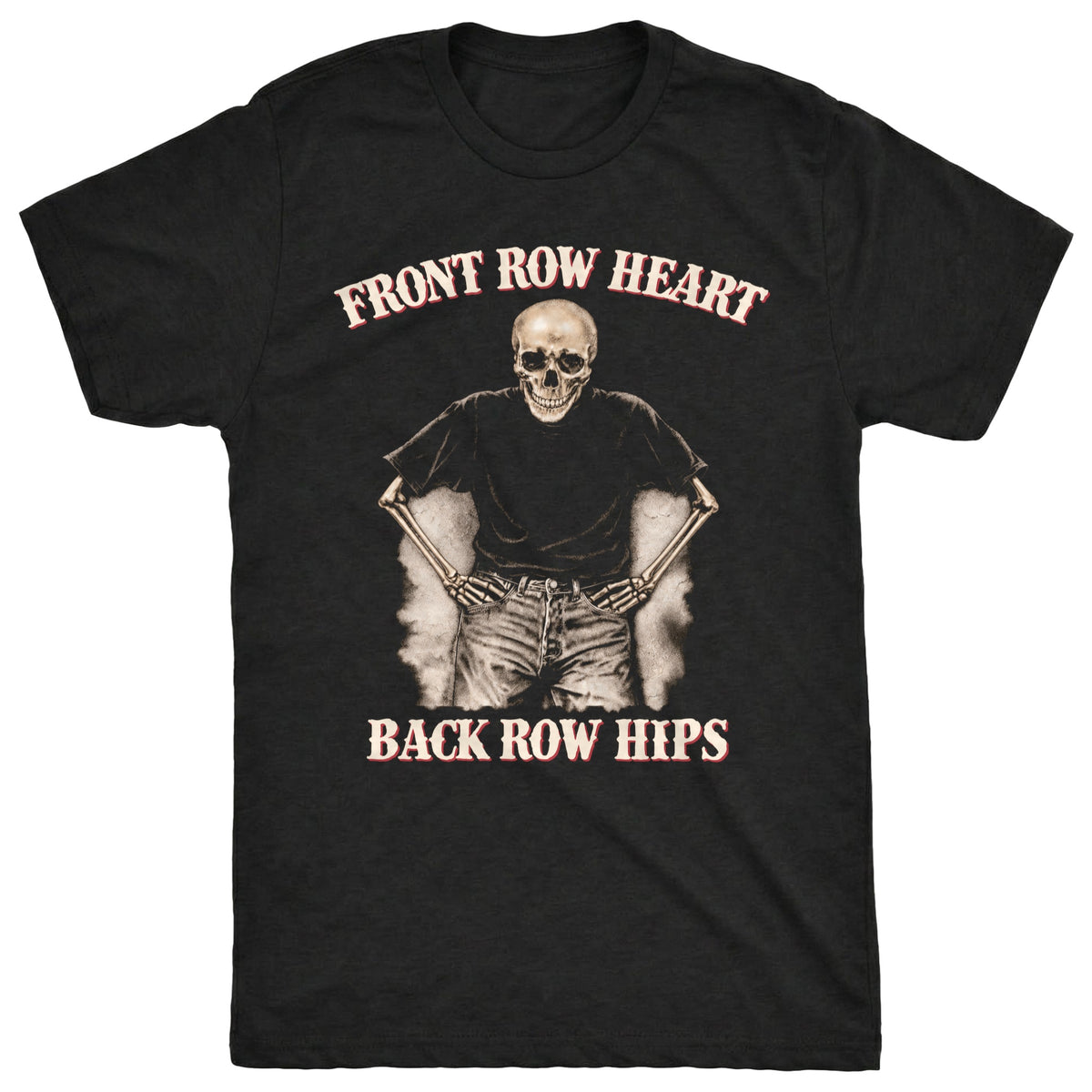 Front Row Heart Tee Black Mockup