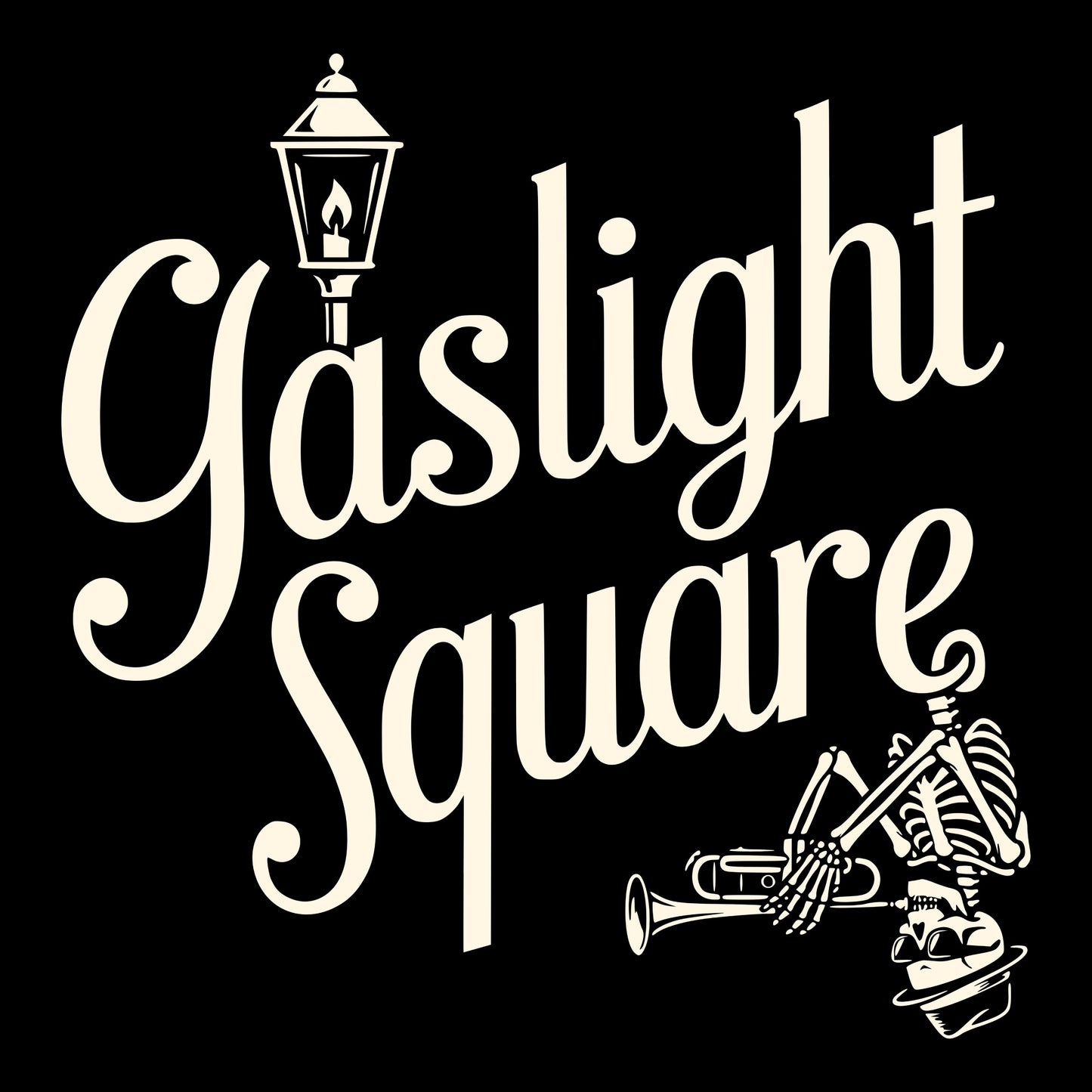 Gaslight Square Tee Black Design