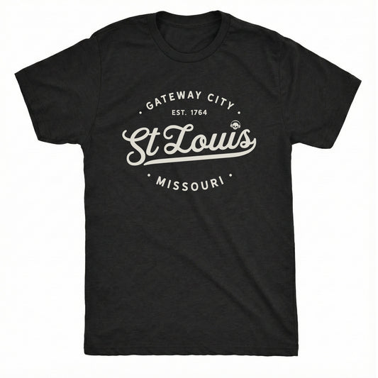 Gateway City Tee Black Mockup