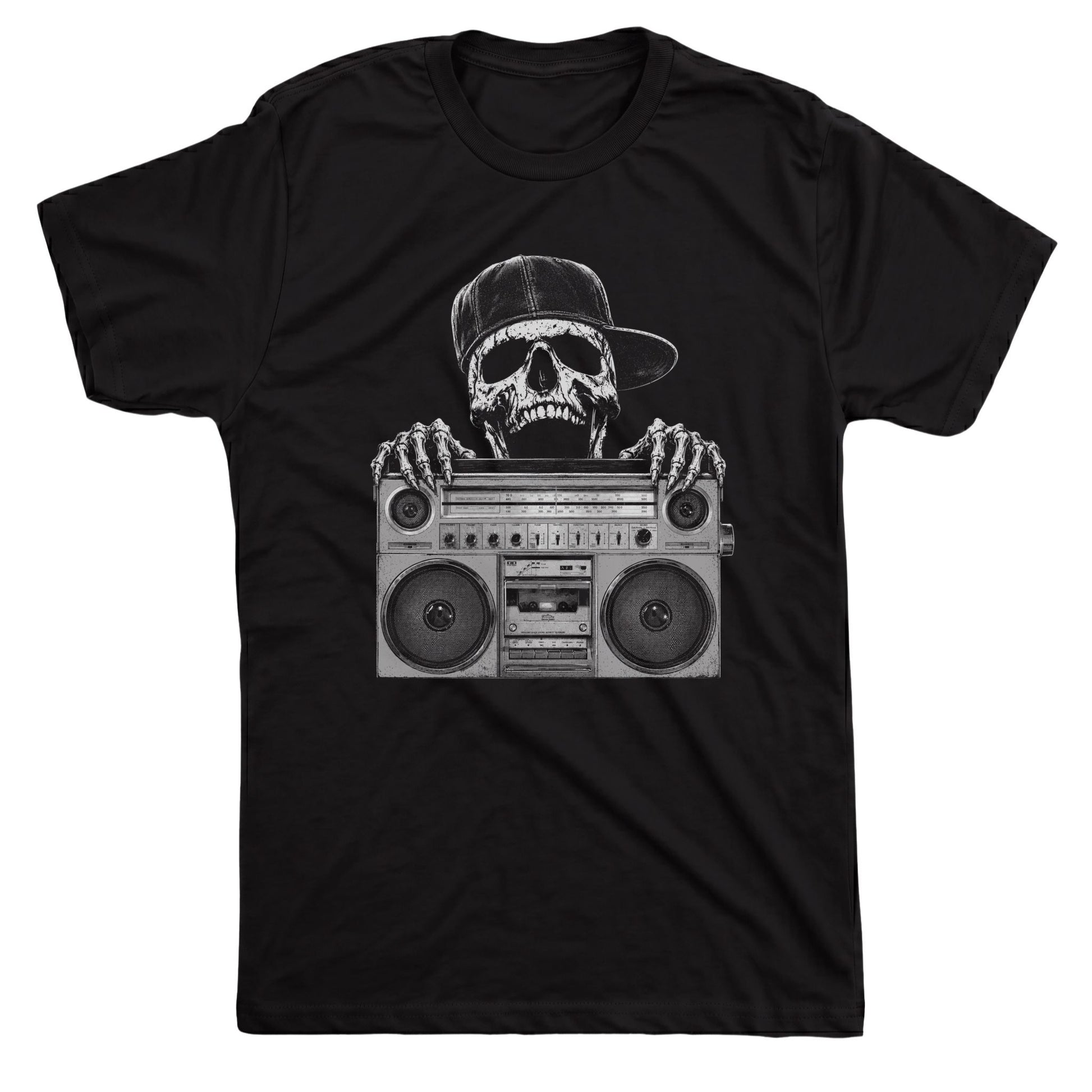 Ghettoblaster Tee Black Mockup