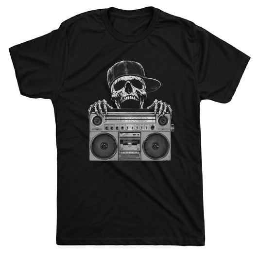 Ghettoblaster Tee Black Mockup