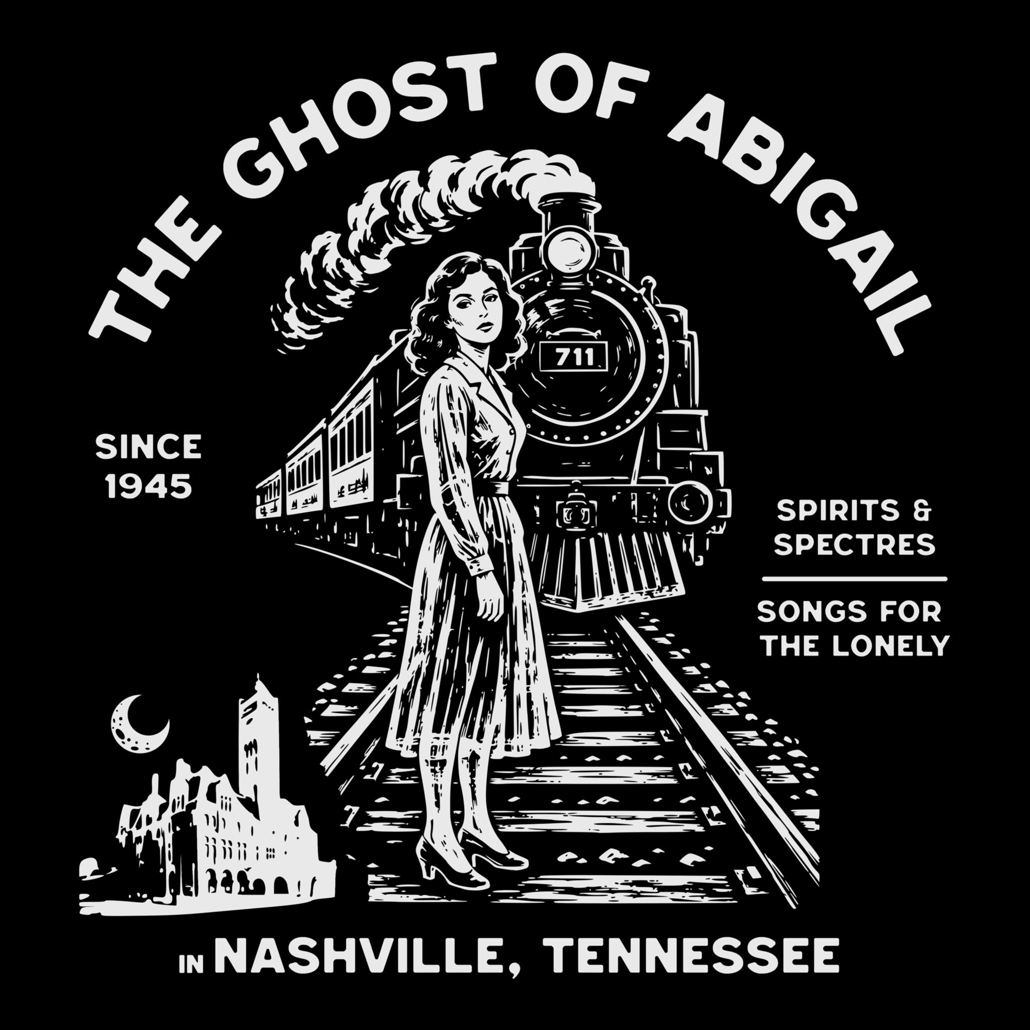 Ghost Abigail Tee Black Design