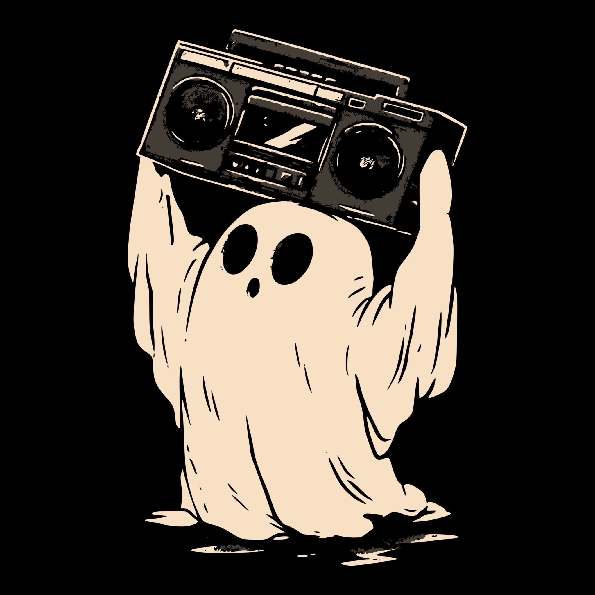 Ghost Blaster Tee Black Design