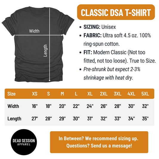 Classic Tee Size Chart