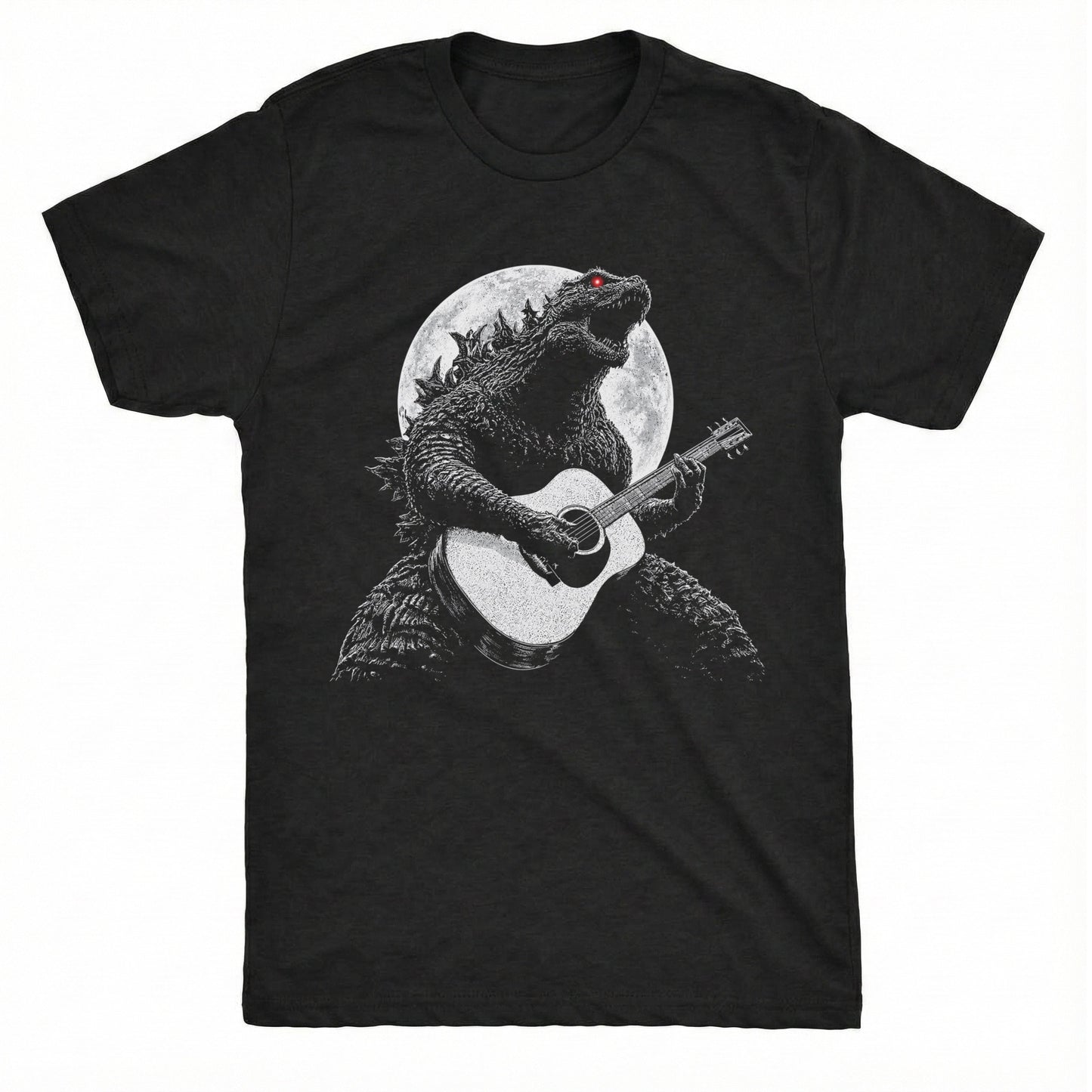 Godzilla Tee Black Mockup
