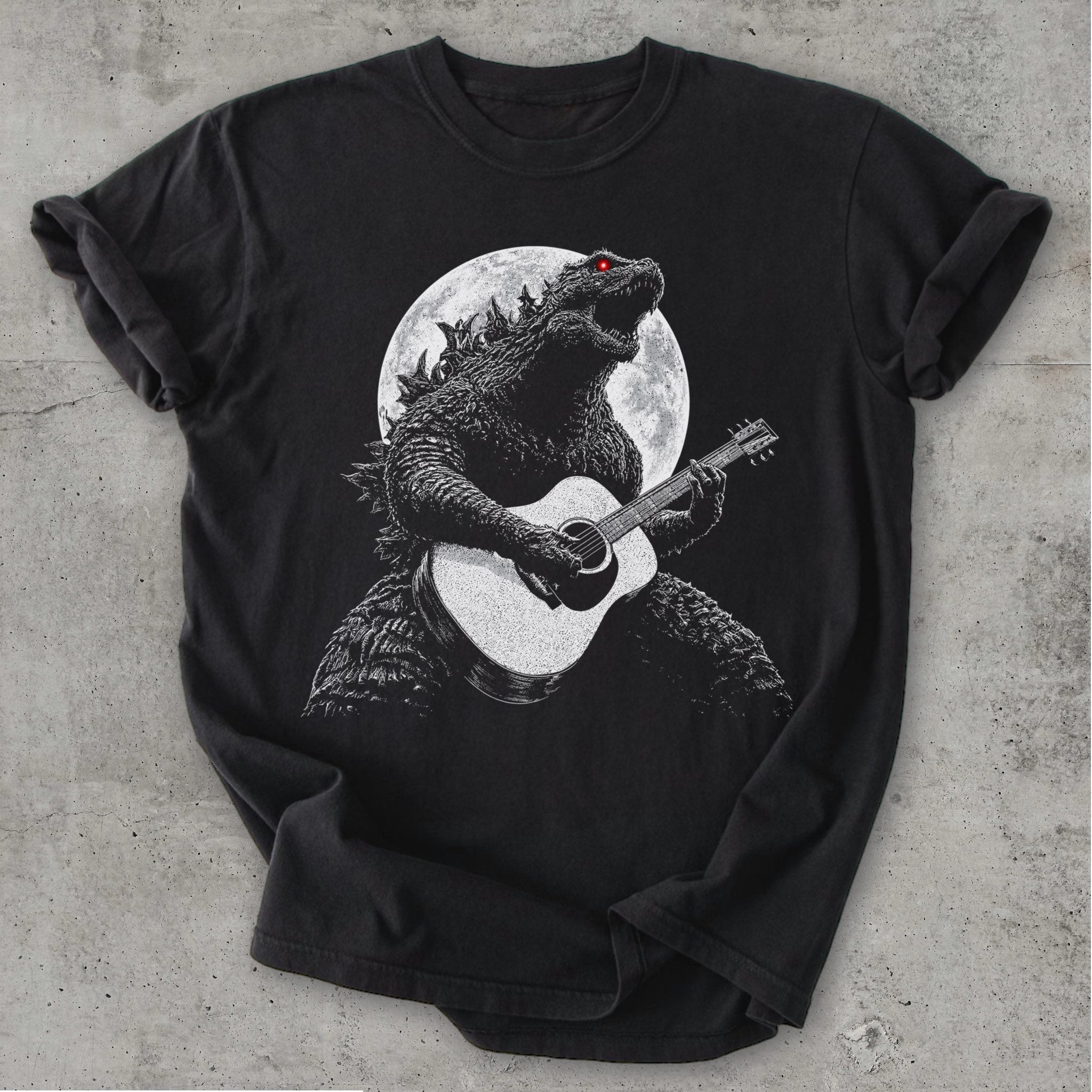 Godzilla Tee Black Mockup