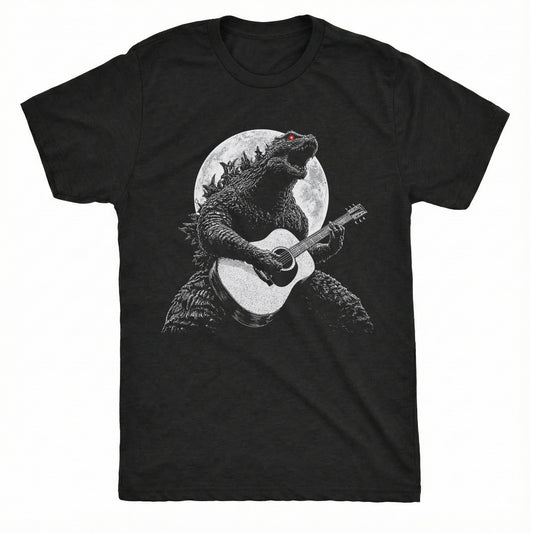 Godzilla Tee Black Mockup