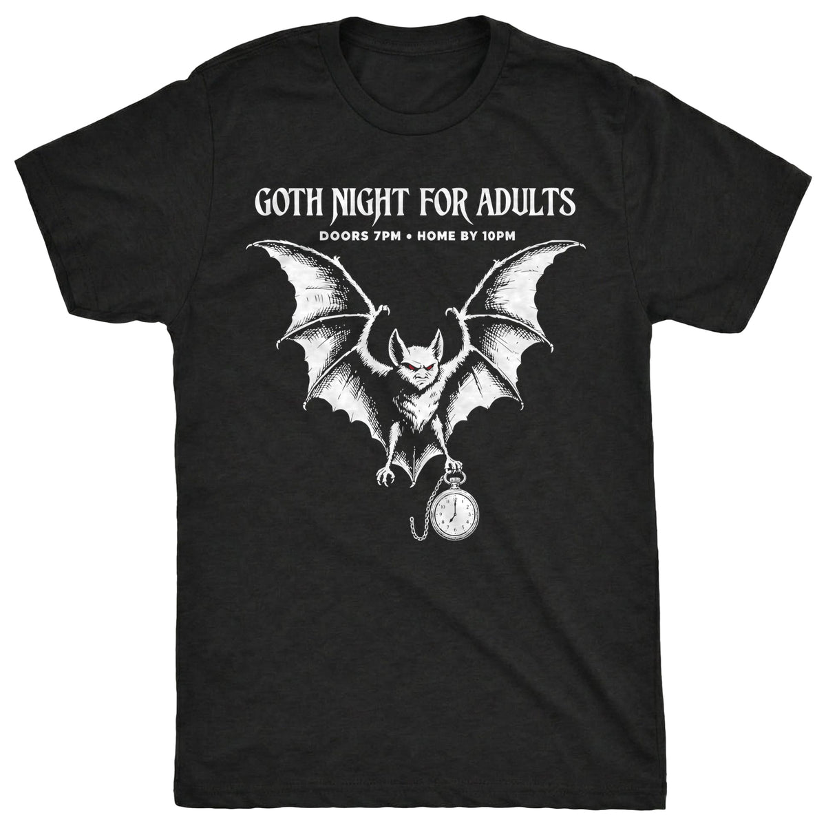 Goth Night Tee Black Mockup