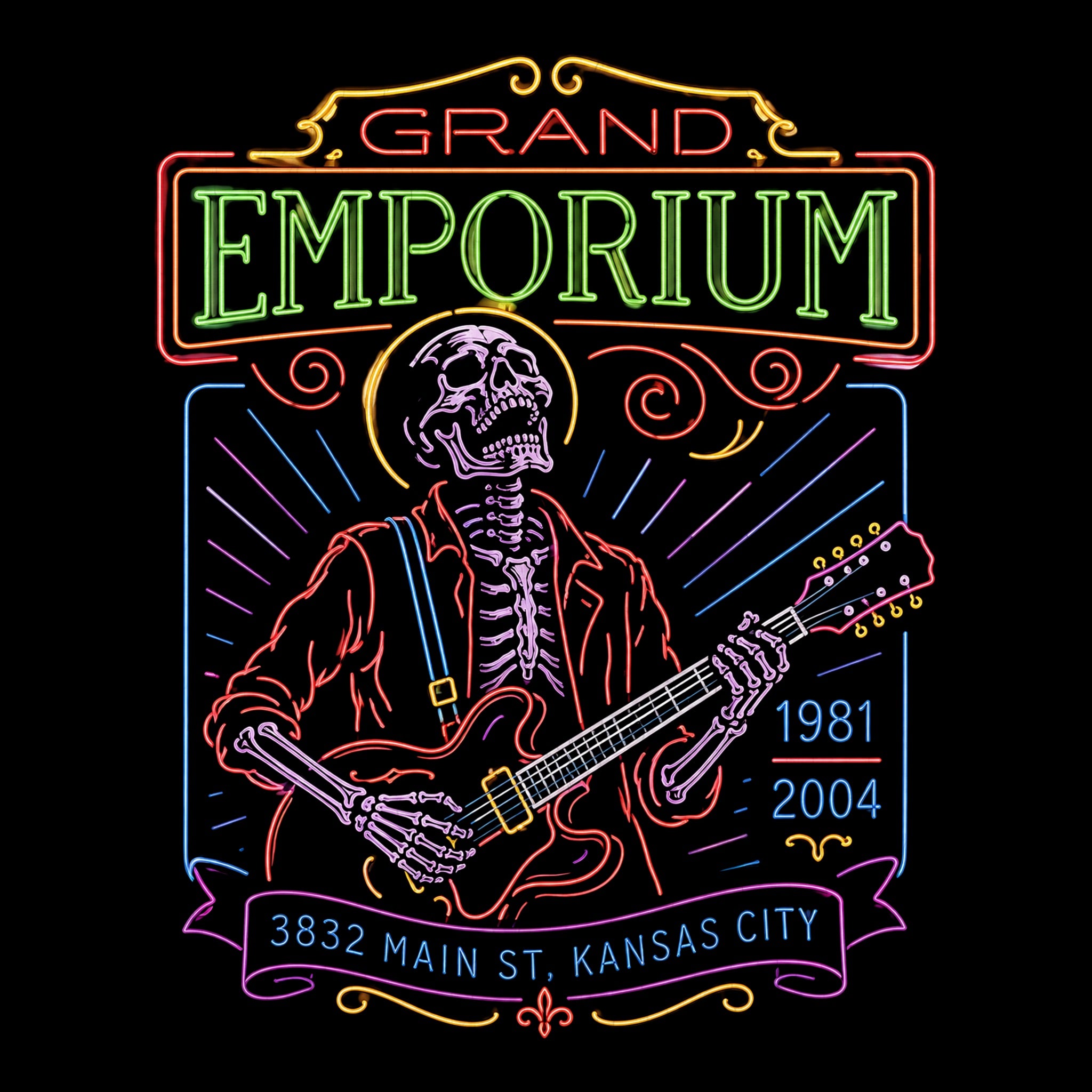 Grand Emporium Tee Design Black