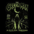 Green Man Tee Black Design
