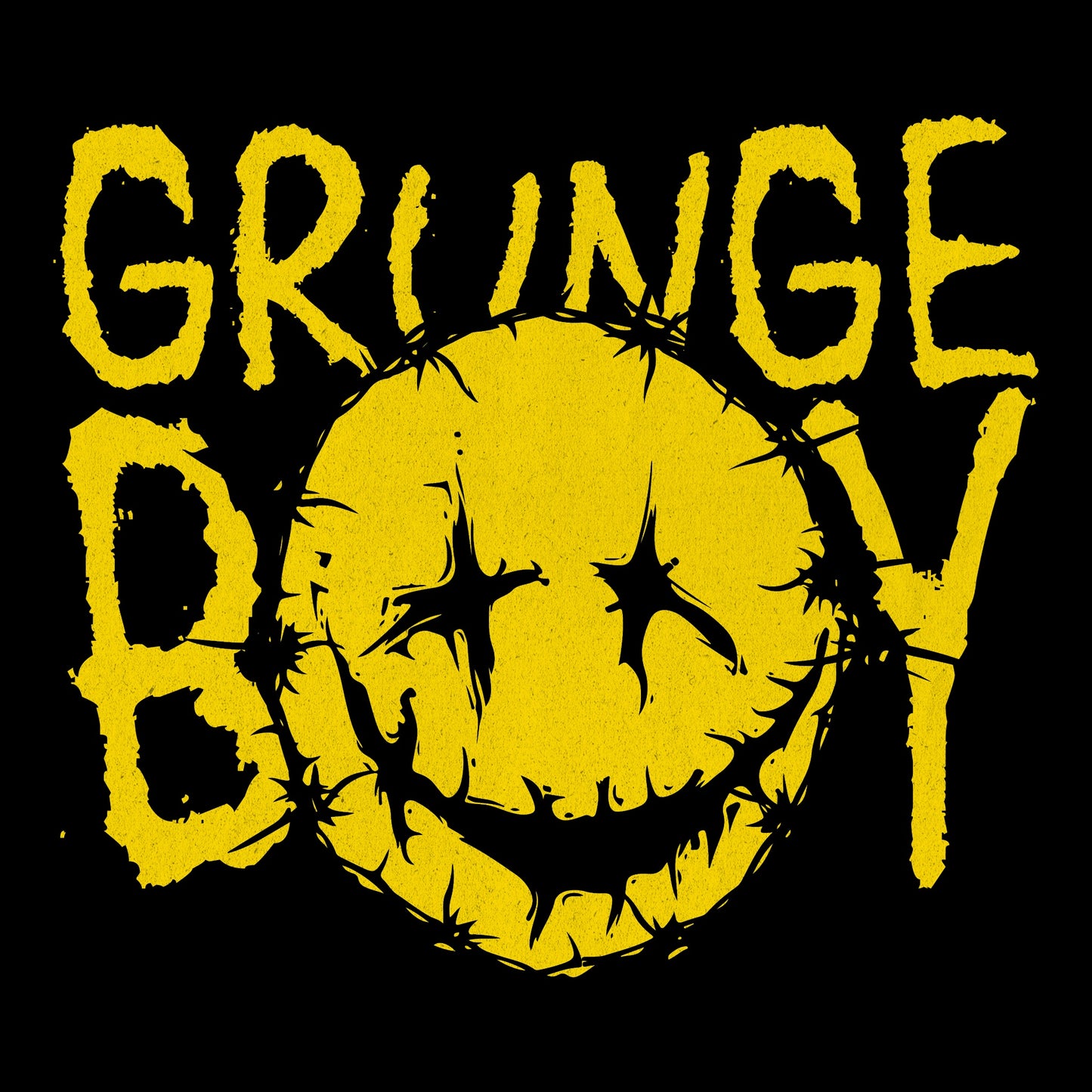 Grunge Boy Tee Black Design