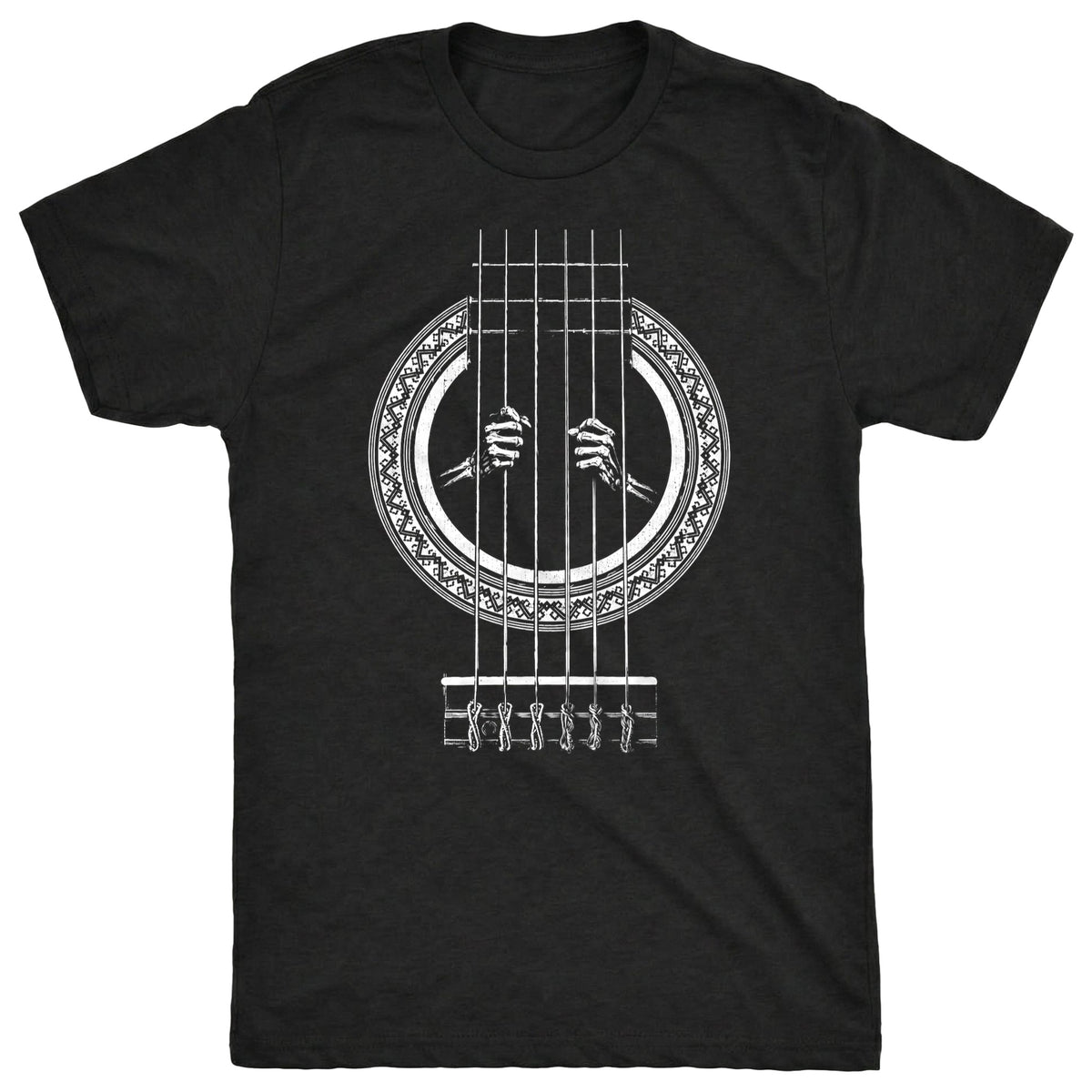 Guitar Cell Tee Black Mockup