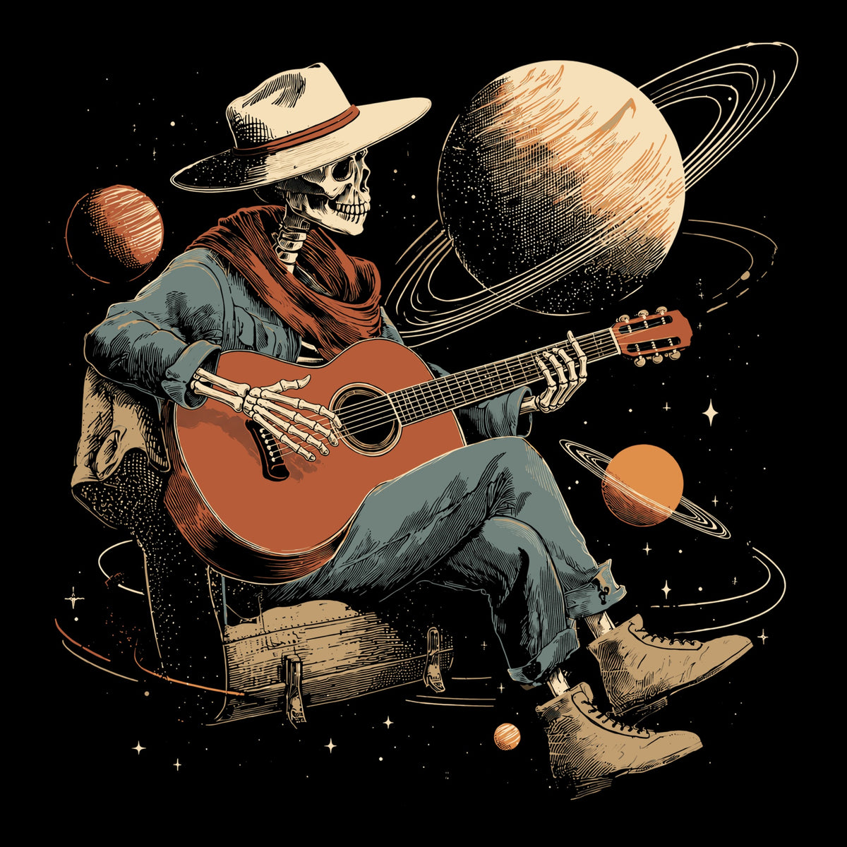 Guitar Dreams Tee Black Design