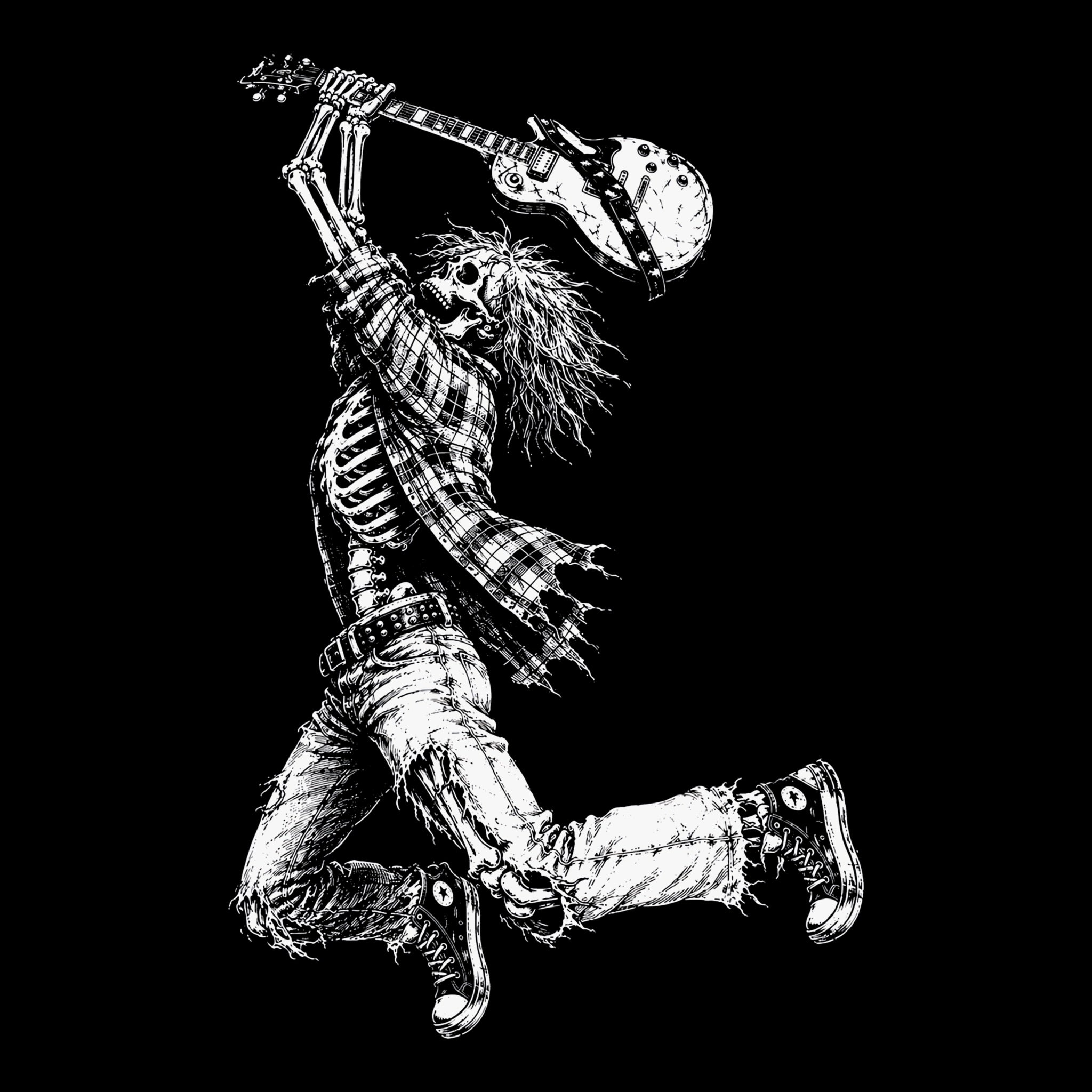 Guitar Slam Tee Black Design