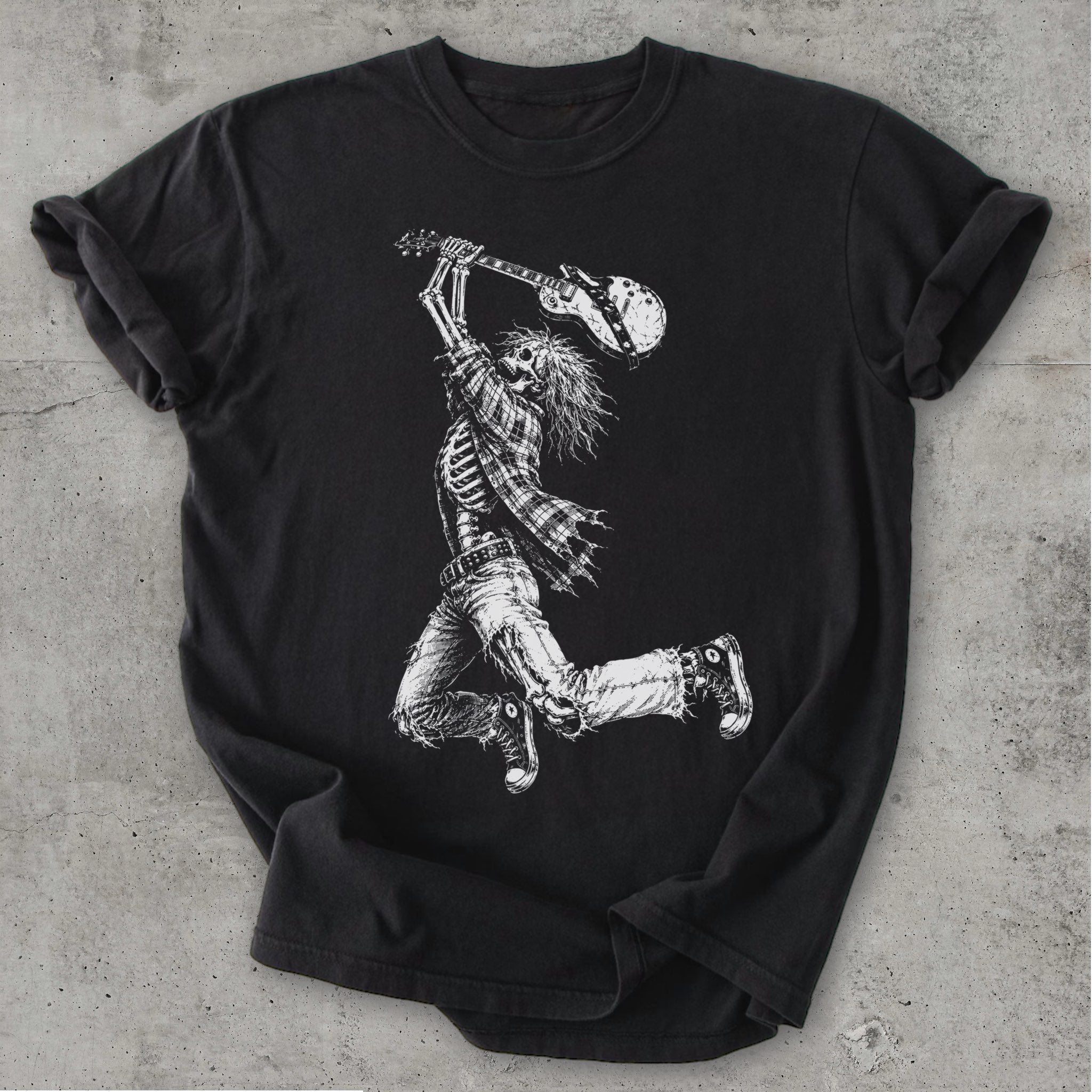 Guitar Slam Tee Black Mockup