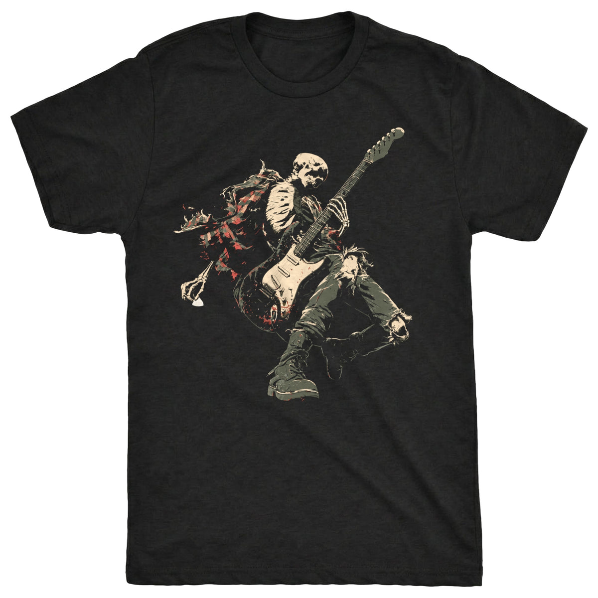 Guitar Slide Tee Black Mockup