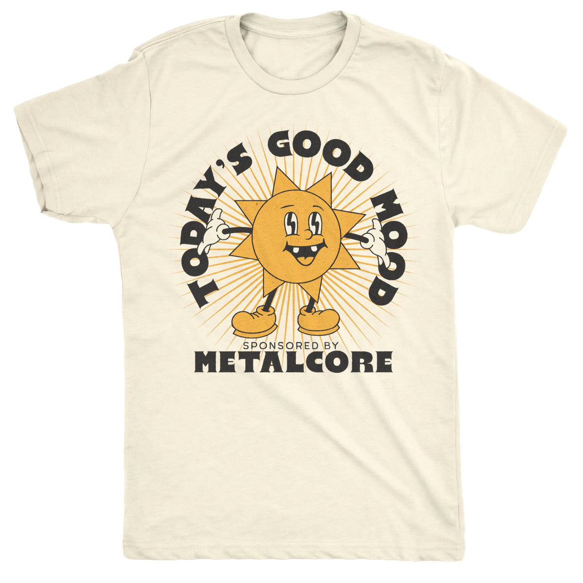 Happiness Shining - Typographic Cartoon Streetwear Natural Mockup