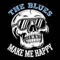Happy Blues Tee Black Design
