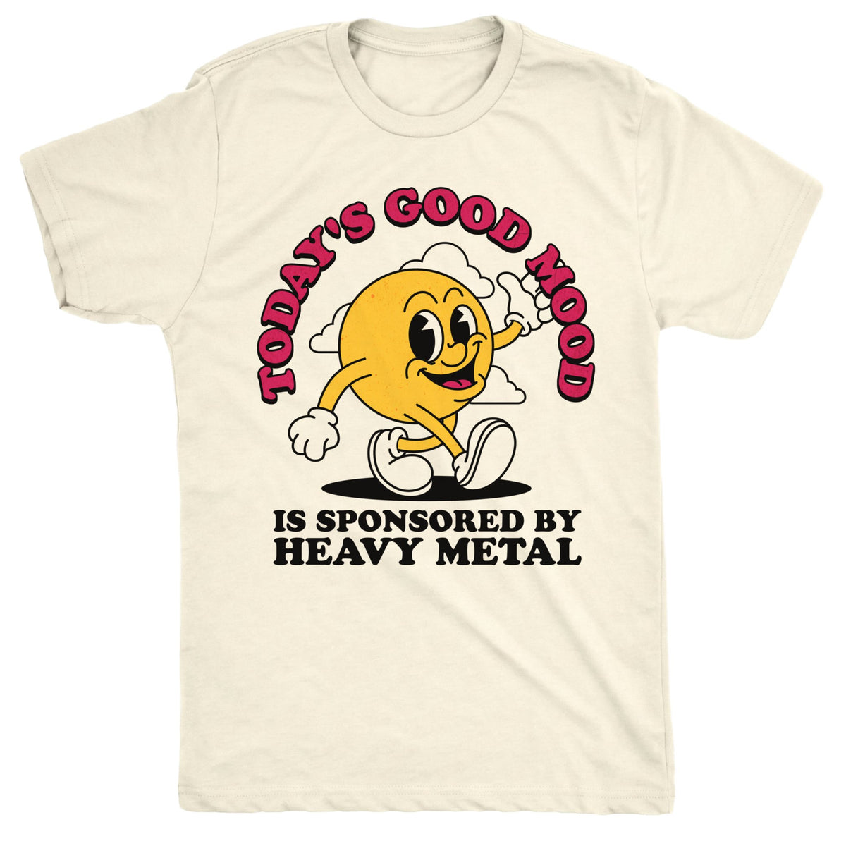 Heavy Metal Mood Tee Natural Mockup