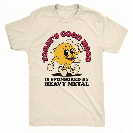Heavy Metal Mood Tee Natural Mockup