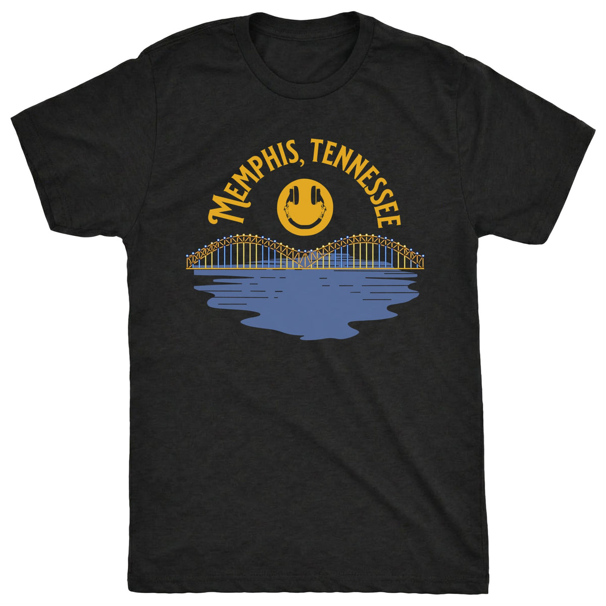 Hernando Tee Black Mockup
