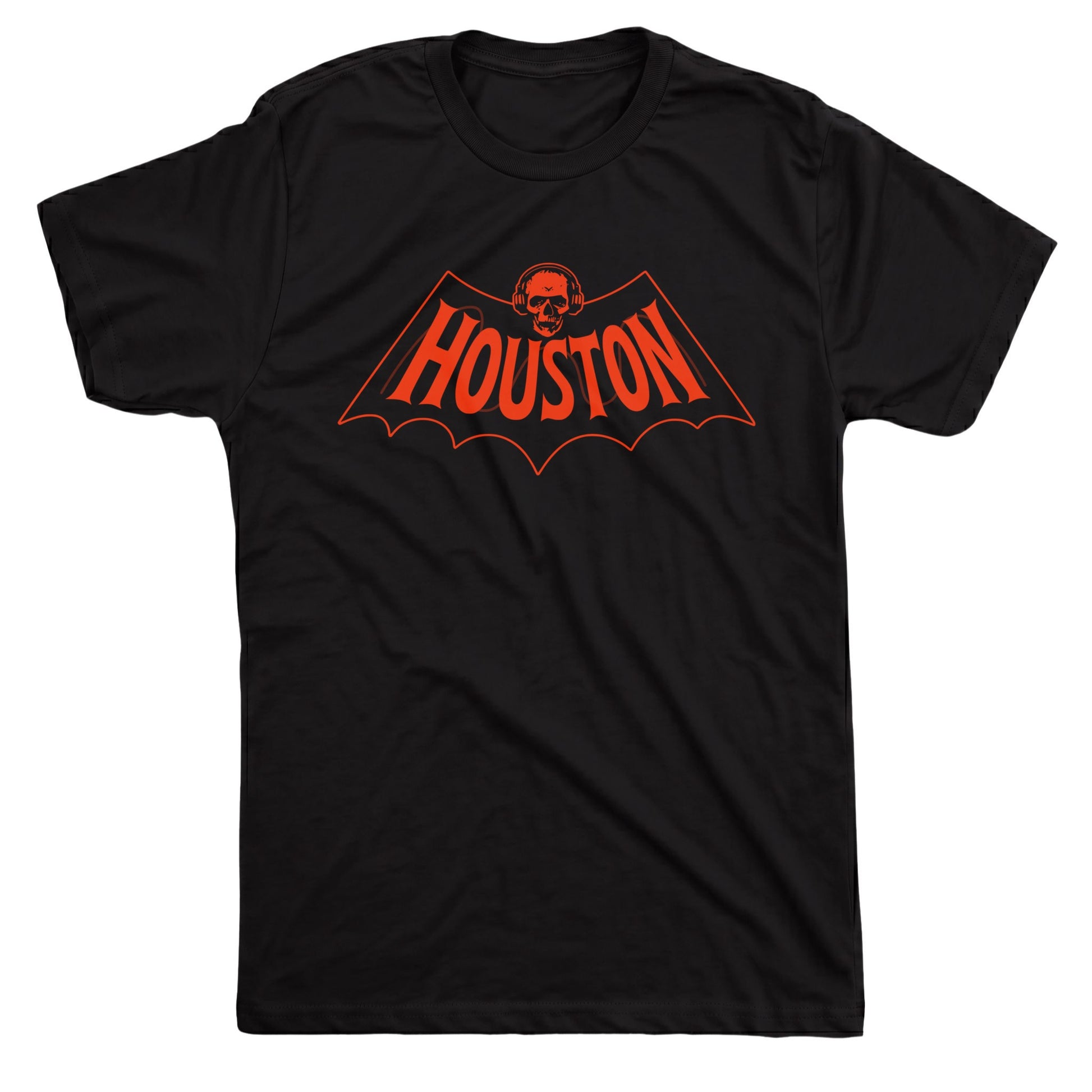 Houston Bat Tee Black Mockup