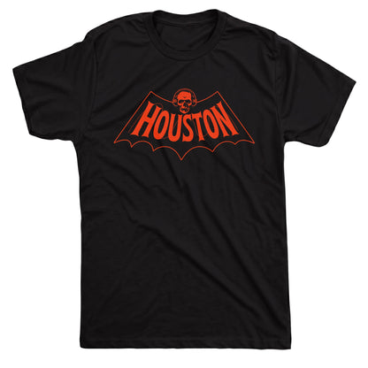 Houston Bat Tee Black Mockup