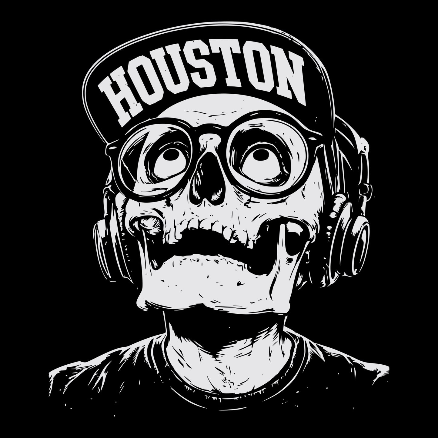 Houston Brim Tee Black Design