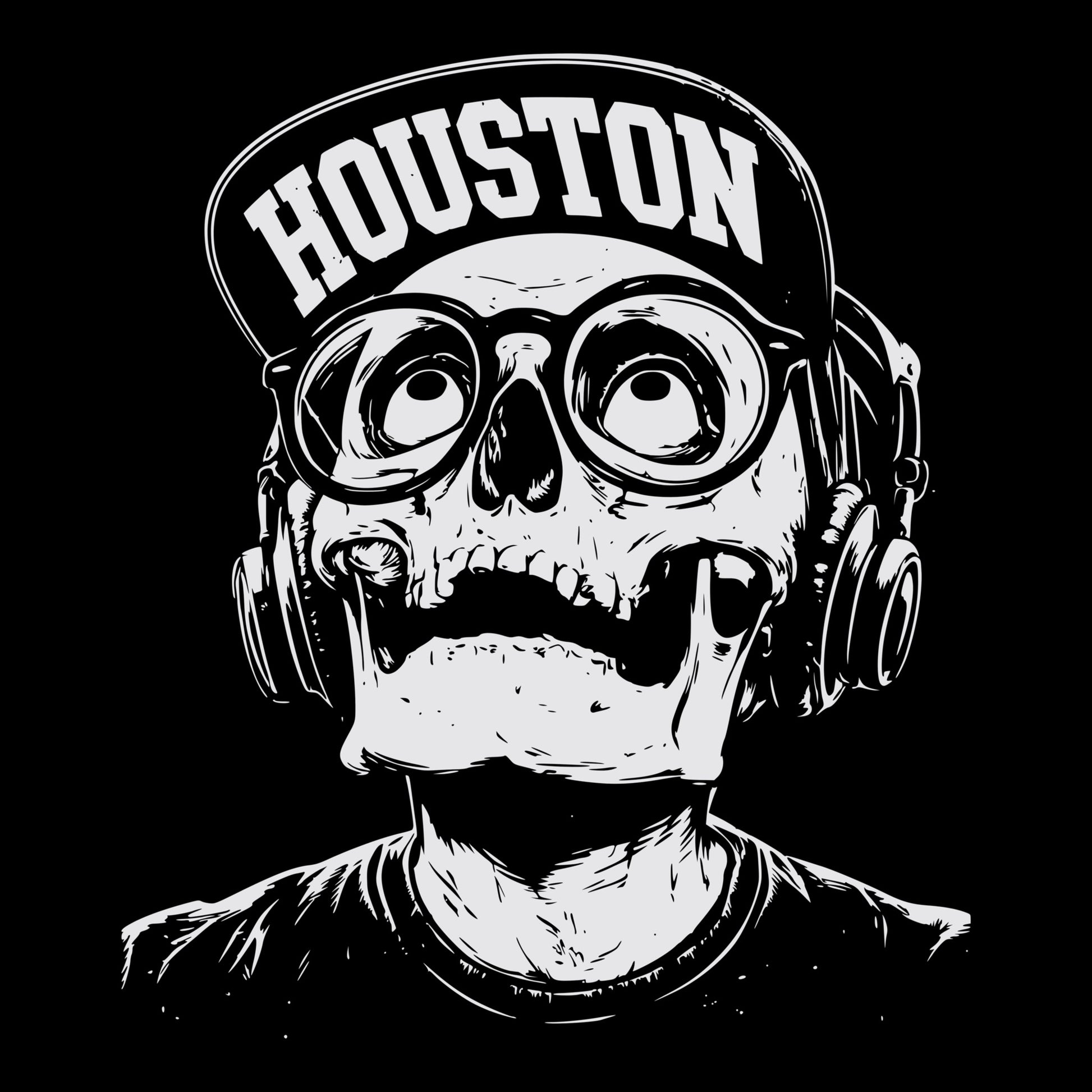Houston Brim Tee Black Design