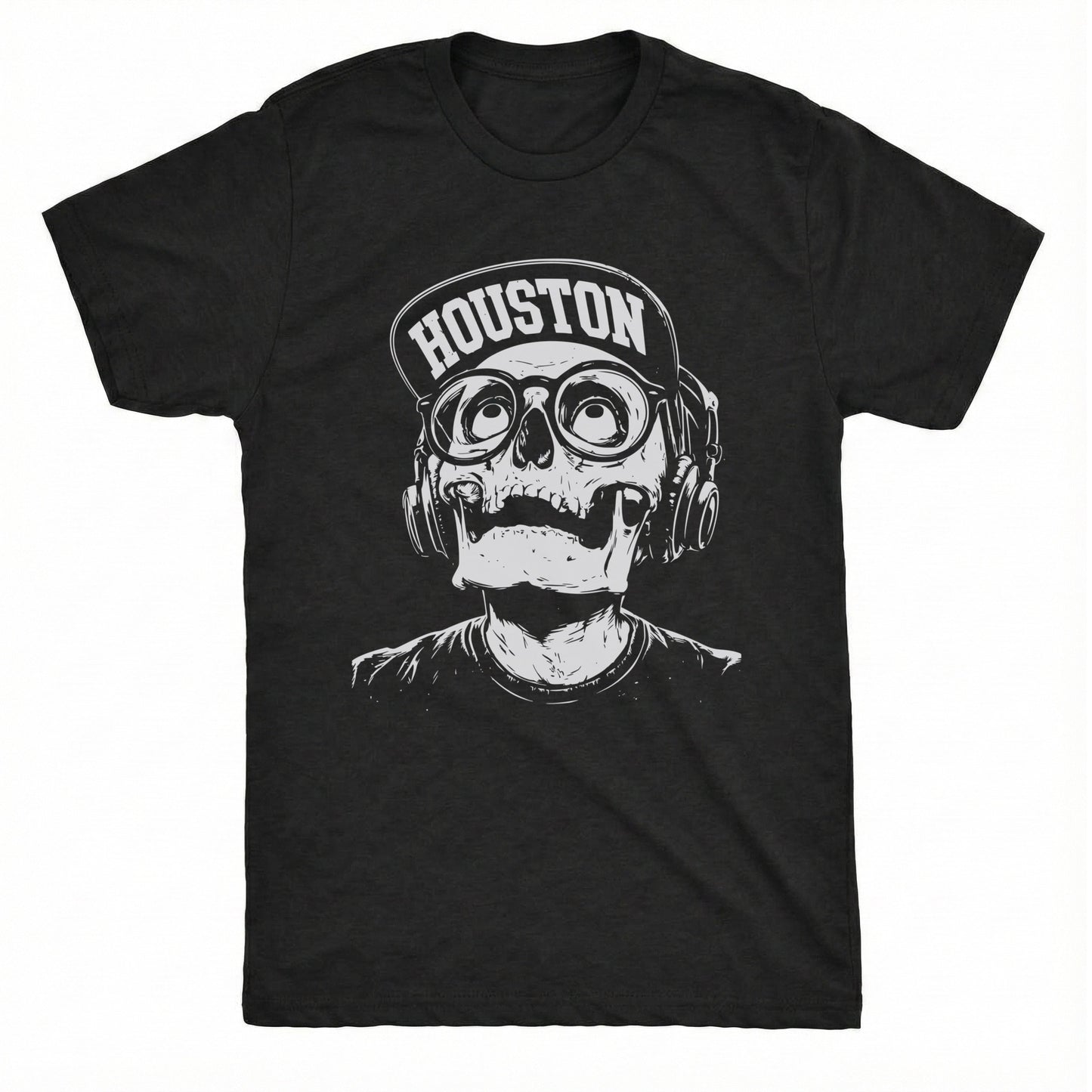 Houston Brim Tee Black Mockup