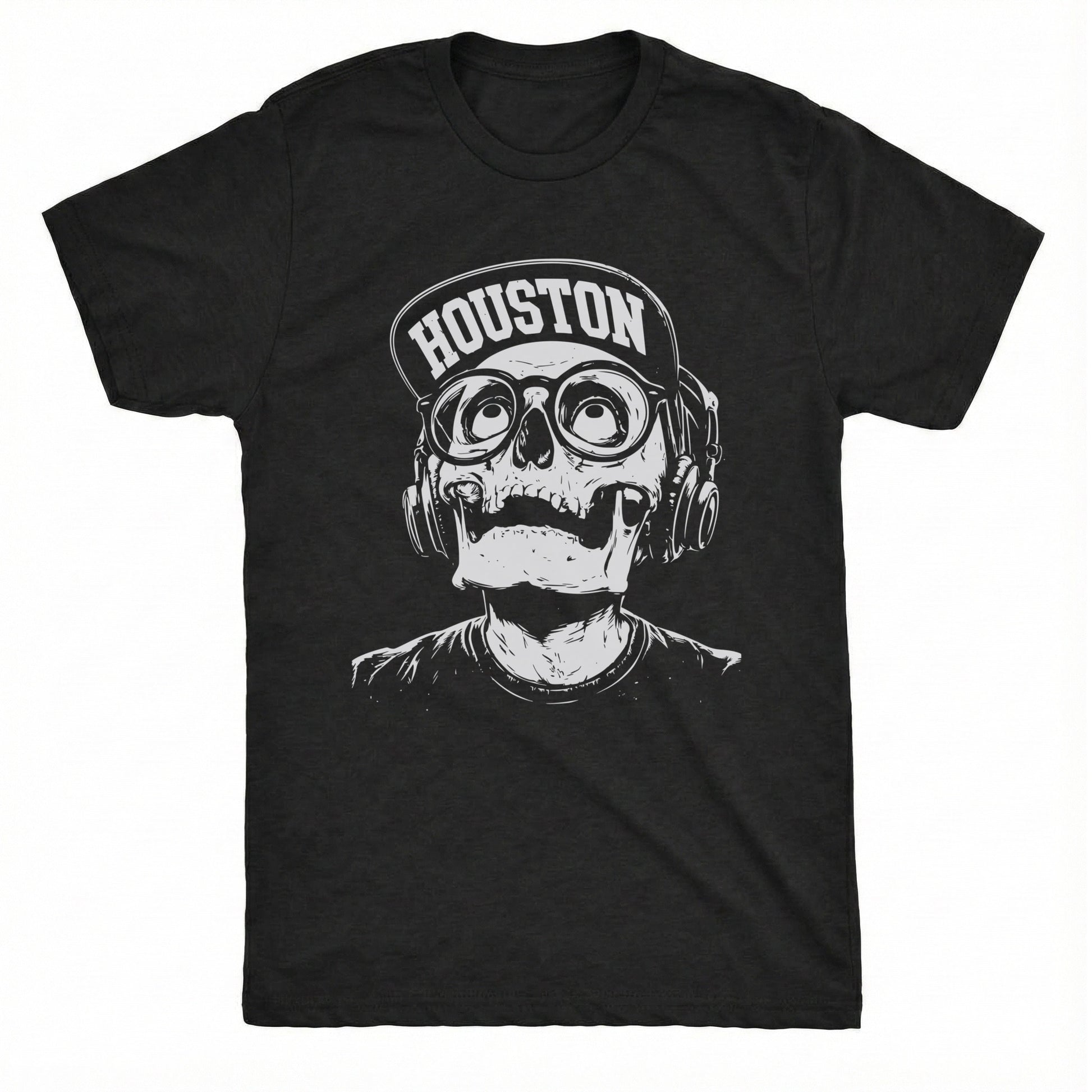 Houston Brim Tee Black Mockup