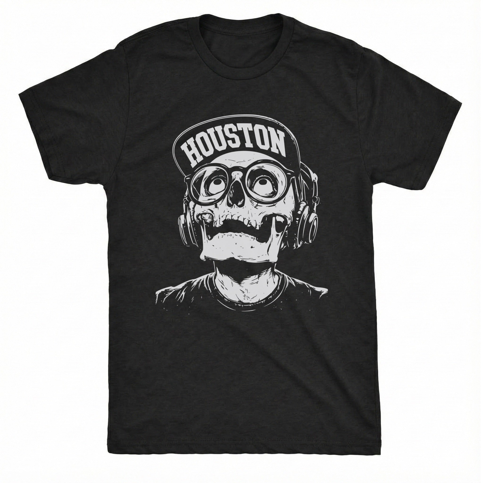 Houston Brim Tee Black Mockup
