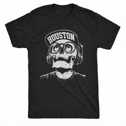 Houston Brim Tee Black Mockup