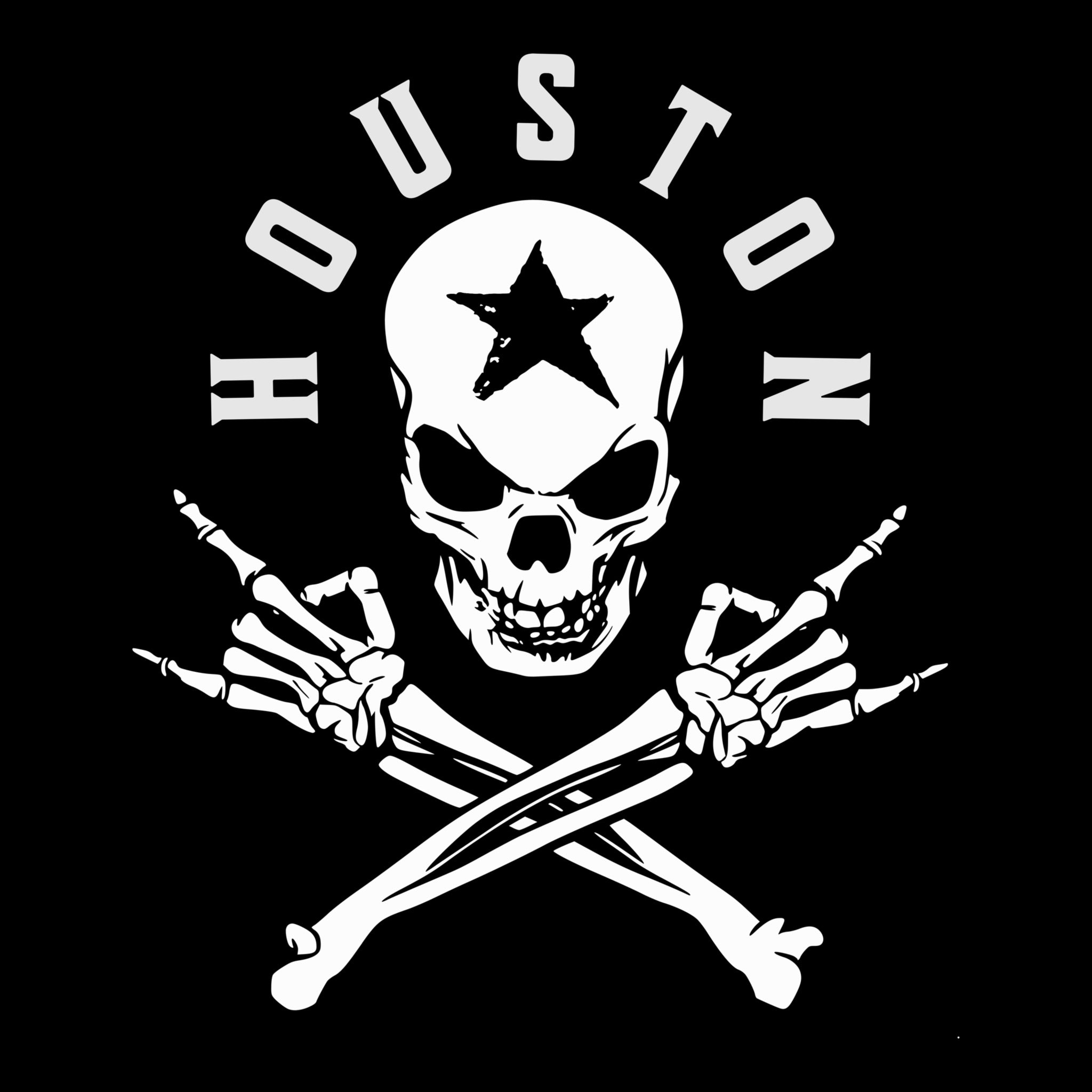 Houston Rawks Tee Black Design