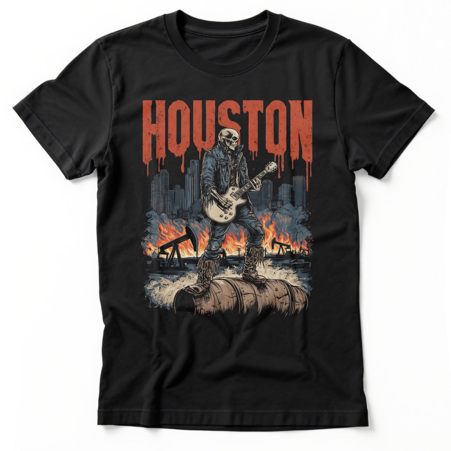 Houston Rocker T-Shirt | Classic Tee Black